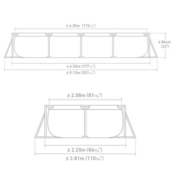 Piscine Metal Frame Junior rectangulaire 4,50 x 2,20 x 0,84 m – Image 4