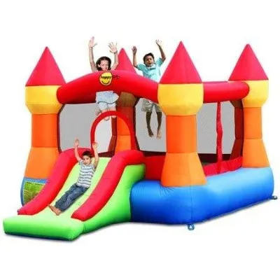 CHÂTEAU GONFLABLE HAPPY HOP AVEC TOBOGGAN 9017